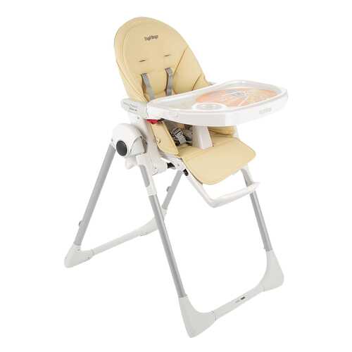 Стульчик для кормления Peg-Perego PRIMA PAPPA FOLLOW ME PALOMA (бежевый/кожзам) в Детский мир
