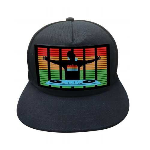Кепка LIGHT STUFF Dj Черный Led звукоактивная в Детский мир