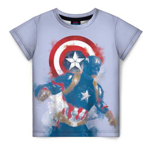 Детская футболка ВсеМайки 3D Captain America, р. 110 в Детский мир