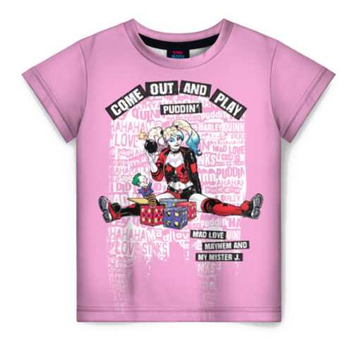 Детская футболка ВсеМайки 3D Harley Quinn, р. 128 в Детский мир