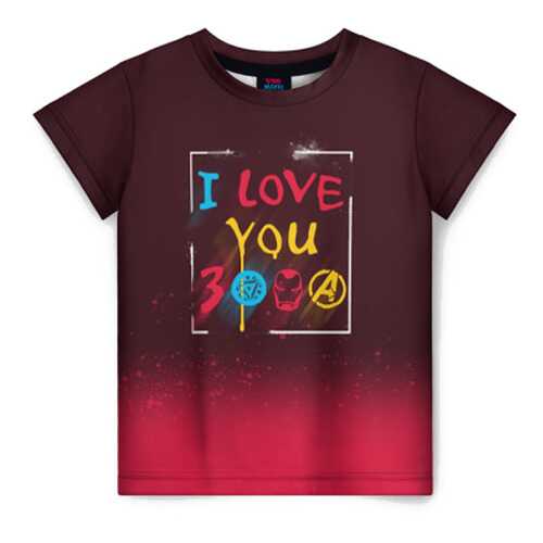 Детская футболка ВсеМайки 3D I love you 3000, размер 128 в Детский мир