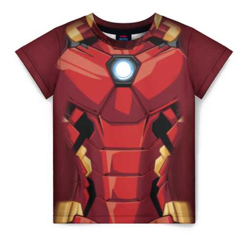 Детская футболка ВсеМайки 3D Iron Man costume, р. 128 в Детский мир