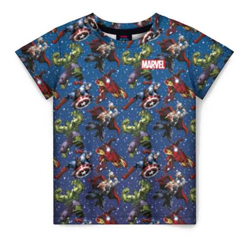 Детская футболка ВсеМайки 3D The Avengers pattern, р. 122 в Детский мир