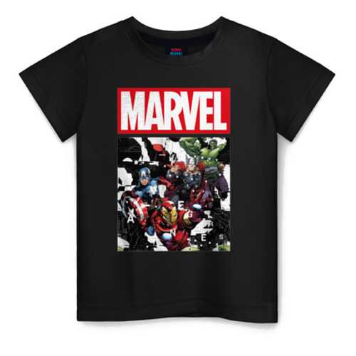 Детская футболка ВсеМайки Avengers glitch хлопок, р. 140 в Детский мир