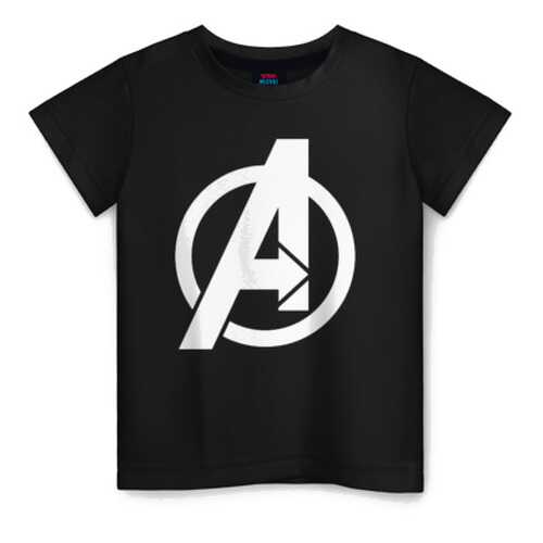 Детская футболка ВсеМайки Avengers logo white хлопок, р. 140 в Детский мир