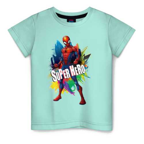 Детская футболка ВсеМайки Spider-Man Super Hero хлопок, р. 128 в Детский мир
