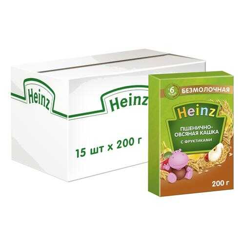 Каша безмолочная Heinz Пшенично-овсяная с фруктами с 6 мес. 200 г, 15 шт. в Детский мир