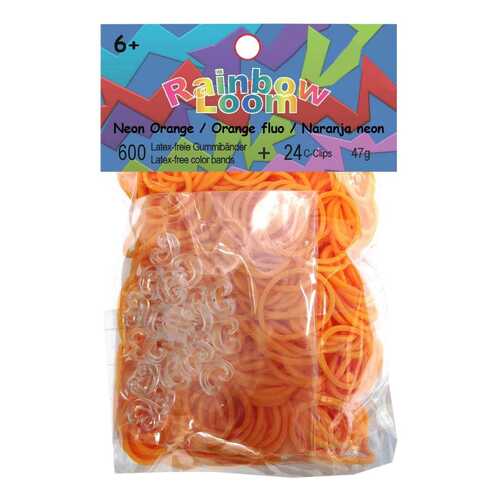 Плетение из резинок Rainbow Loom Solid Bands - Neon Orange в Детский мир