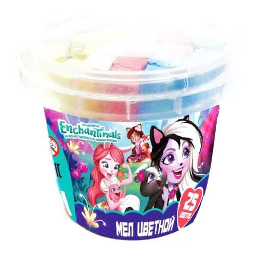 Мелки цветные Centrum для письма и рисования Enchantimals 25 шт в ведре 89265 в Детский мир