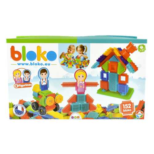 Игольчатый конструктор Bloko. 150 деталей + 2 основы + 2 человечка (семья) в Детский мир