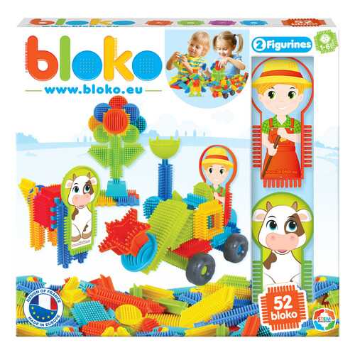 Игольчатый конструктор Bloko. 50 деталей + 2 персонажа (ферма) в Детский мир