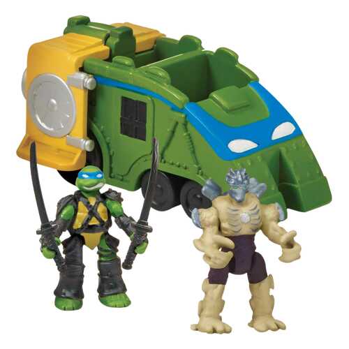 Боевой локомотив с фигурками Лео и Шредера Playmates Toys Черепашки ниндзя 87601 в Детский мир