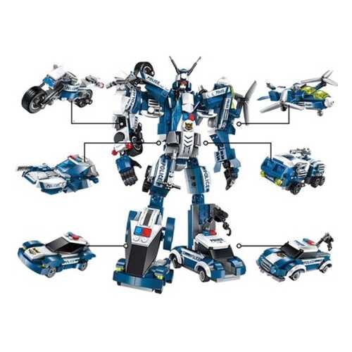 Конструктор-трансформер 1 TOY Blockformers Мегаробокоп, 6 шт. в Детский мир