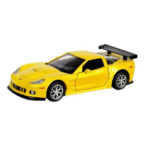 Машина металлическая Uni-Fortune 1:32 Chevrolet Corvette C6-R инерционная желтый металлик в Детский мир