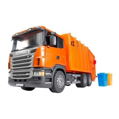 Мусоровоз Bruder Scania оранжевый в Детский мир