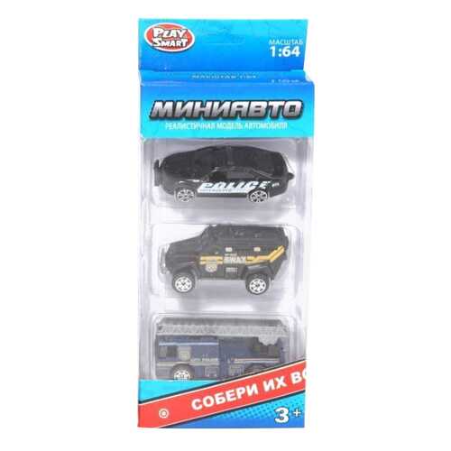 Набор инерционных машинок Полиция Play Smart А54450 1:64 в Детский мир