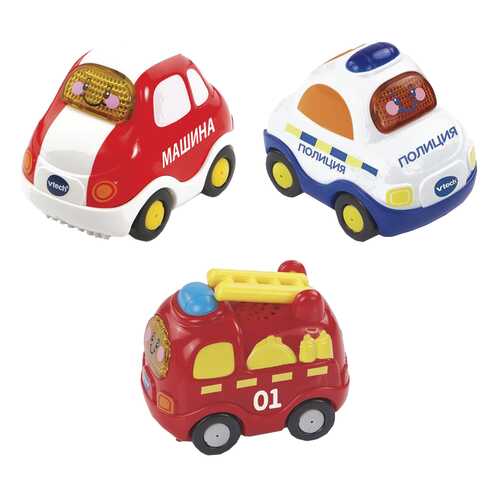 Набор пластиковых машинок VTech 80-205866 Бип-Бип 3 шт в Детский мир