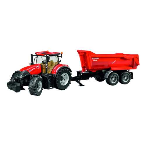 Спецтехника Bruder Case IH Optum 300 CVX с прицепом Krampe Tandem-Halfpipe в Детский мир