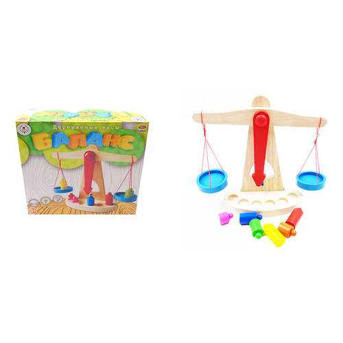 Деревянные весы ABtoys Баланс в Детский мир