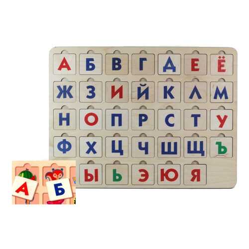 Игра развивающая деревянная Азбука 1, 40*30*0,8 см. в Детский мир