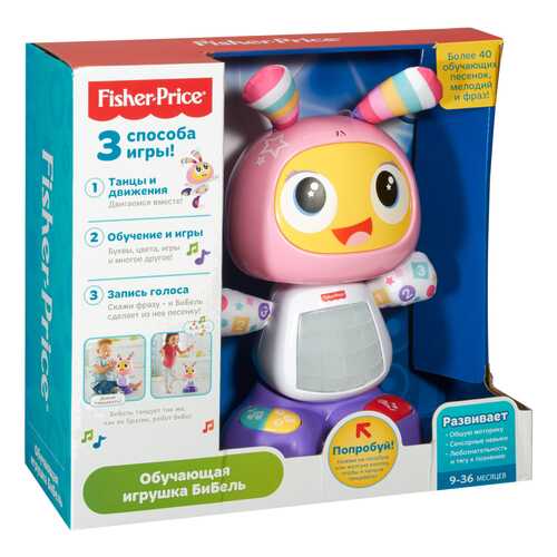 Мягкая развивающая игрушка Fisher-Price Бибель в Детский мир