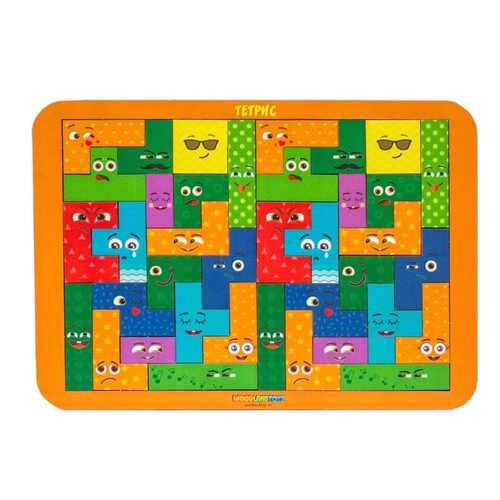 Рамка-вкладыш WoodLandToys Тетрис большой Смайлики 65110 в Детский мир