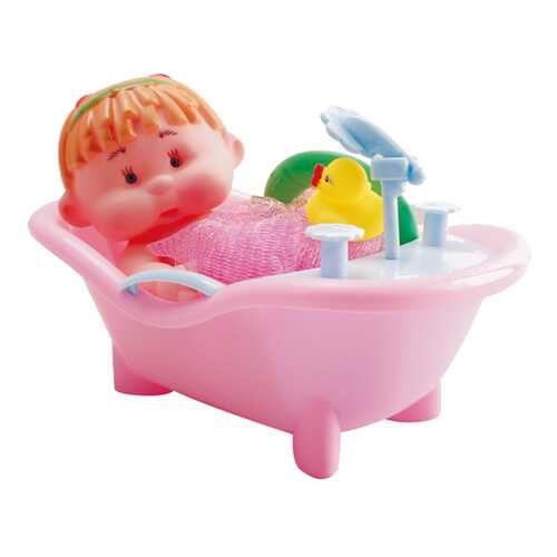 Пупс в ванночке с аксессуарами Yako Toys в Детский мир