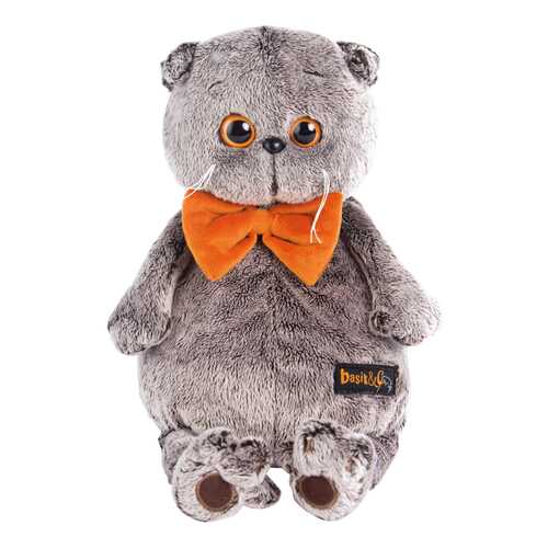 Мягкая игрушка BUDI BASA Ks22-031 Басик в рыжем бархатном банте 22 см в Детский мир