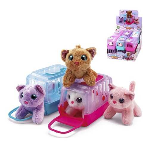 Мягкая игрушка Junfa Toys Мой питомец Кошечка в переноске, в ассортименте в Детский мир