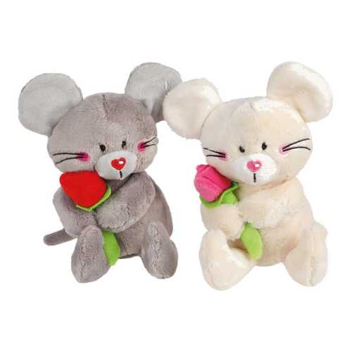 Мягкая игрушка животное Fluffy Family Мышонок Мики с цветком 681599 в Детский мир