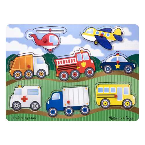 Пазл деревянный Melissa & Doug Мои первые пазлы Транспорт в Детский мир