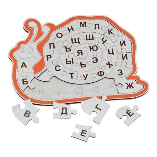 Raduga Kids Пазл Улитка-Алфавит - деревянный пазл в Детский мир
