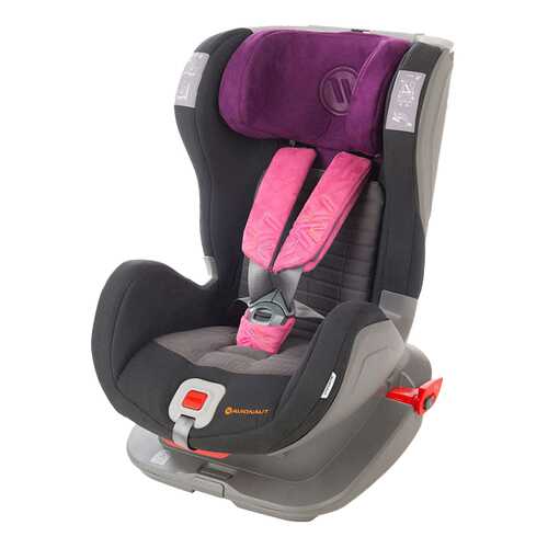 Автокресло AVIONAUT Glider Softy Isofix группа 1/2, Черный, Фиолетовый в Детский мир
