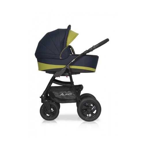 Коляска 3 в 1 Riko Basic Alfa синий-салатовый 01 в Детский мир