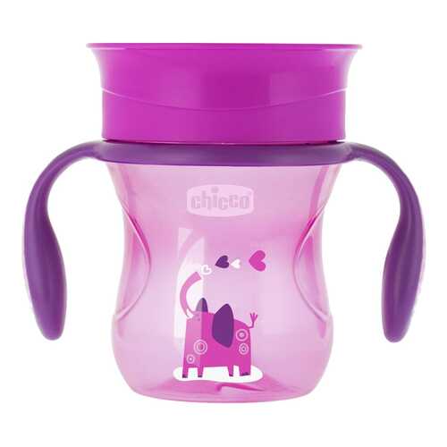 Чашка-поильник Chicco Perfect Cup носик 360, 266 мл, Розовый со слоником в Детский мир