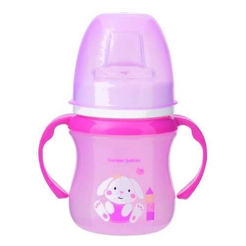 Поильник Canpol EasyStart Colourful animals розовый 120 мл, 6м+ в Детский мир