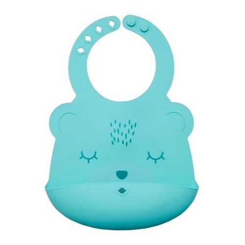Силиконовый нагрудник Tiny Twinkle Мятный мишка в Детский мир