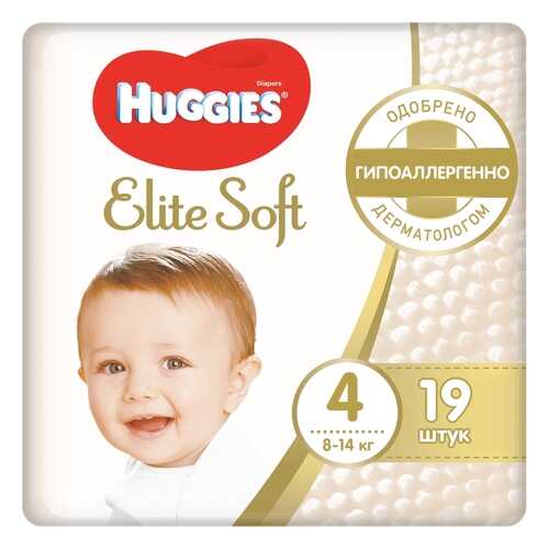 Подгузники Huggies Elite Soft 4 (8-14 кг), 19 шт. в Детский мир