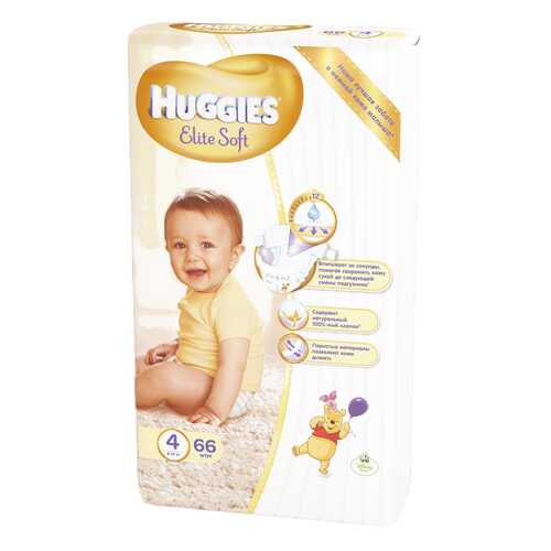 Подгузники Huggies Elite Soft 4 (8-14 кг), 66 шт. в Детский мир