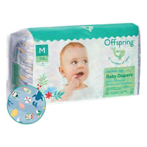 Подгузники Offspring Сидней M 6-10 кг, 42 шт. в Детский мир