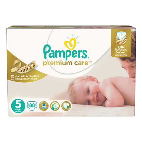 Подгузники Pampers Premium Care 5 (11-18 кг), 88 шт. в Детский мир