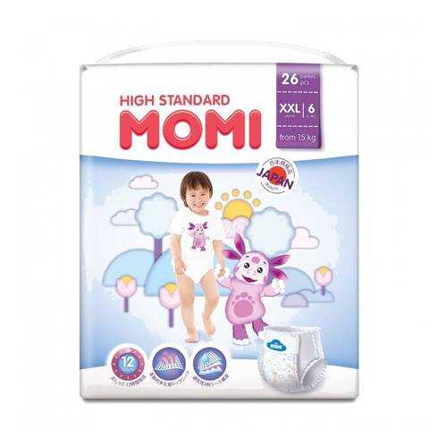 Подгузники-трусики MOMI High Standard XXL (от 15 кг), 26 шт. в Детский мир