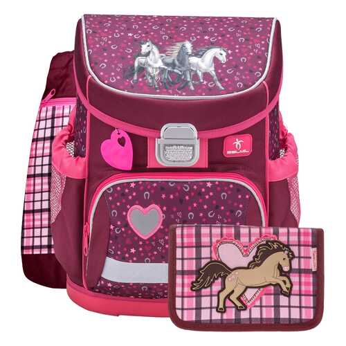Ранец детский Belmil Mini Fit I Love Horse с наполнением в Детский мир