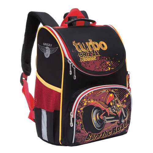 Ранец Grizzly Turbo с сумкой для обуви, 33x25x13 см в Детский мир
